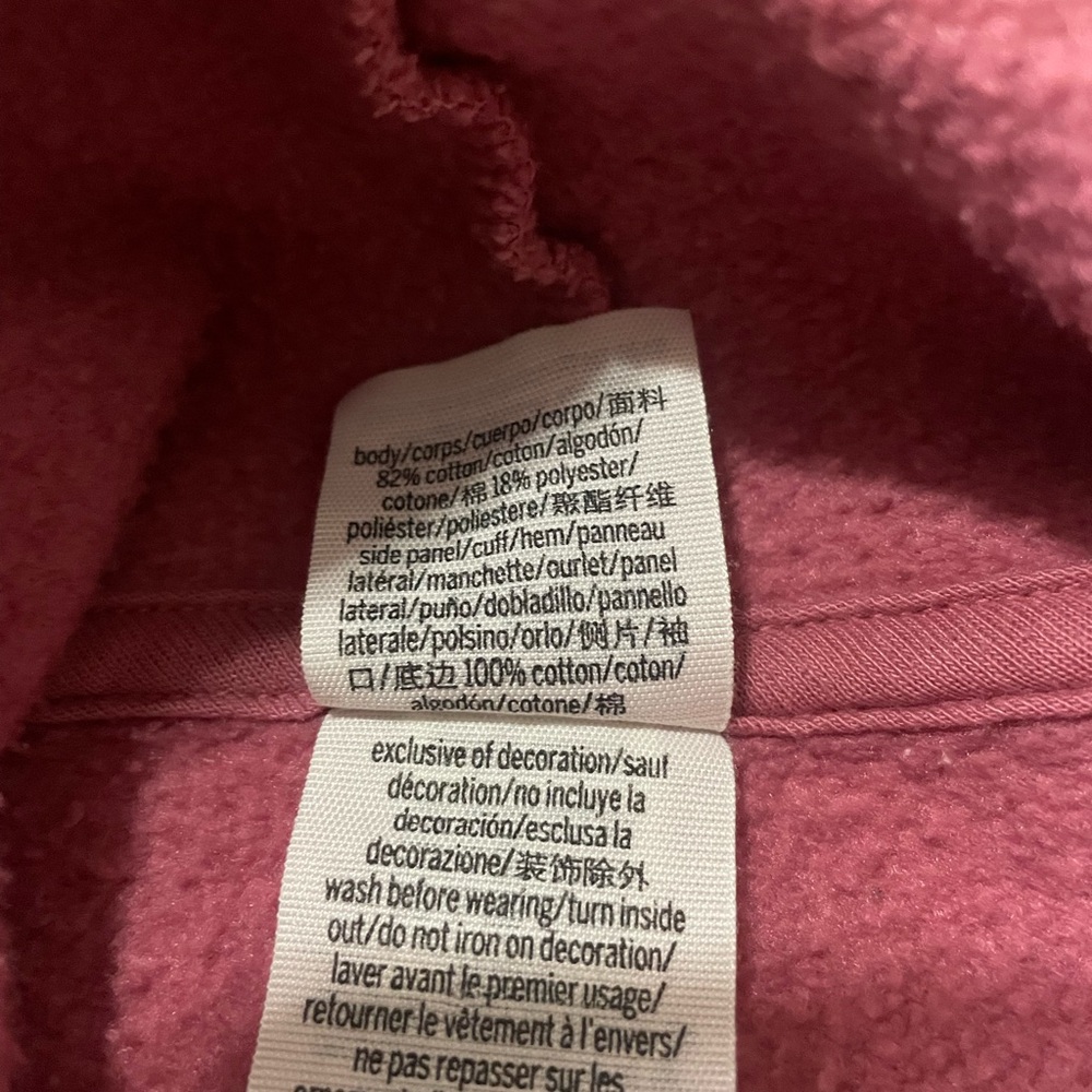 PINK VS Mauve Hoodie with embroidered patch Sz S - Picture 6 of 7